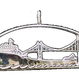 SS Edmund Fitzgerald Laker Sterling Ornament 2000 by Hand and Hammer #2787