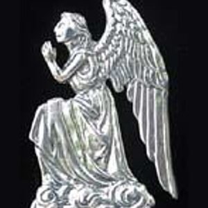 Praying Guardian Angel Sterling Christmas Ornament 2001 by Hand & Hammer #2945