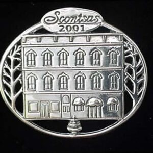 Scontsas Building Sterling Christmas Ornament #2954 by Hand & Hammer 2001