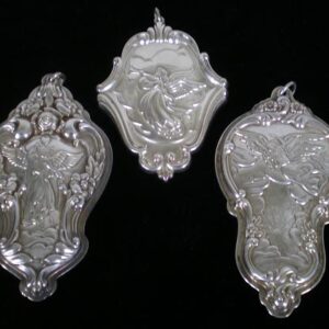 Arch Angels Gabriel Michael Raphael Sterling Christmas Ornament by Lunt Complete Set of 3