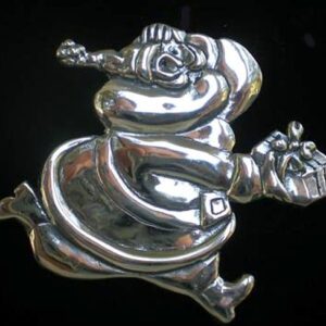 Frantic Santa Sterling Christmas Ornament 2004 by Hand & Hammer #3266