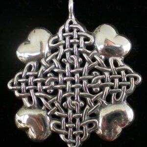 Heart Celtic Weave Sterling Christmas Ornament 2004 by Hand & Hammer #3268