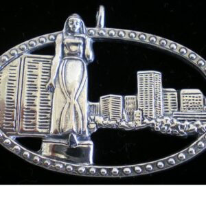 Richmond Virginia War Memorial Sterling Silver Christmas Ornament 2003 by Hand and Hammer #3339