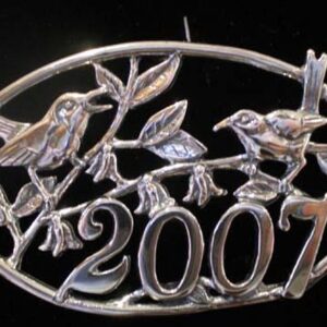 2007 Calling Birds Sterling Christmas Ornament by Hand & Hammer #3871