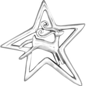 Comet Reindeer Sterling Christmas Ornament 2008 by Hand and Hammer #3980