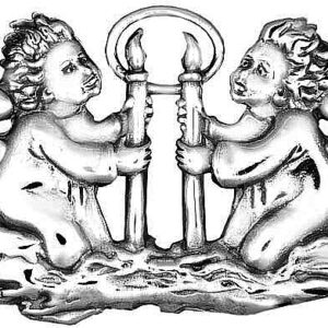 Candle Cherubs Sterling Christmas Ornament #4031 by Hand & Hammer 2008