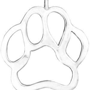 Dog Paw Print Sterling Christmas Ornament 2009 by Hand & Hammer #4080