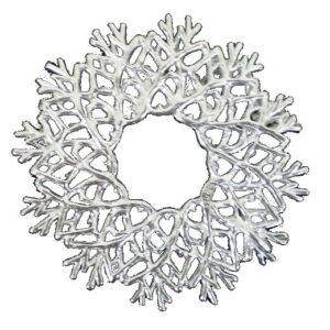 Country Wreath Sterling Christmas Ornament 2010 by Hand and Hammer #4127