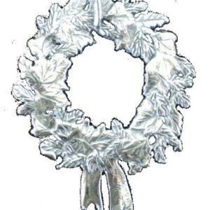 Colonial Williamsburg Wreath Sterling Christmas Ornament dated 2010 by Hand and Hammer #4129