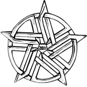 Star Sterling Silver Christmas Ornament 2011 by Hand and Hammer #4137