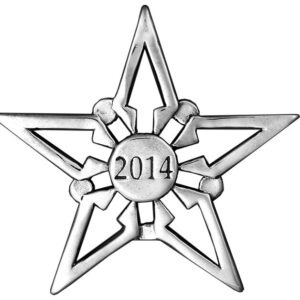 2014 Silver Star Sterling Christmas Ornament by Hand & Hammer #4184