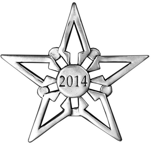 2014 Silver Star Sterling Christmas Ornament by Hand & Hammer #4184