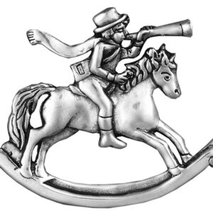 Rocking Horse Sterling Christmas Ornament 2015 by Hand and Hammer #4200