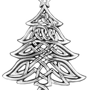 Celtic Knot Christmas Tree Sterling Silver Ornament 2015 by Hand and Hammer #4201