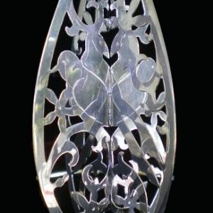 2 Turtle Doves 3-D Sterling Silver Christmas Ornament by J.T. Inman