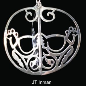 3 French Hens 3-D Sterling Silver Christmas Ornament by J.T. Inman