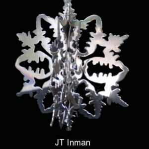 1984 Snowflake 3-D Sterling Silver Christmas Ornament by J.T. Inman