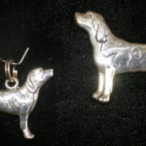 Beagle Sterling Silver Pedigree Dog Pin or Charm by Hand and Hammer