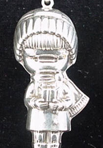 Little Brother Silver Christmas Ornament by Cazenovia Abroad