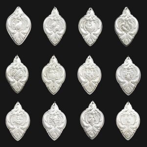 Wallace Grande Baroque 12 Days of Christmas Sterling Ornaments Complete Set of 12 1988 thru 1999