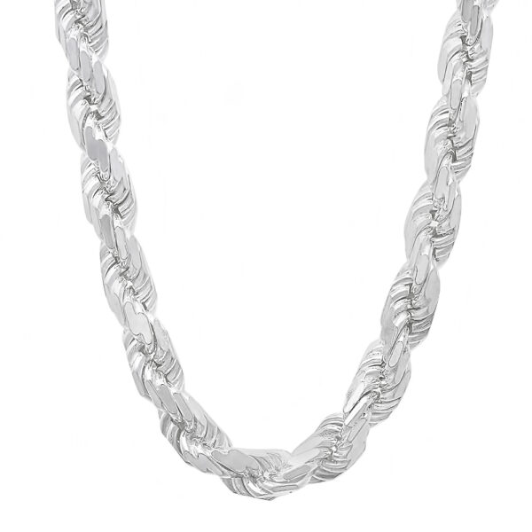 Diamond Cut Sterling Silver Chains with Lobster Claw Catch 1/8" Thickness (4mm) Made in Italy