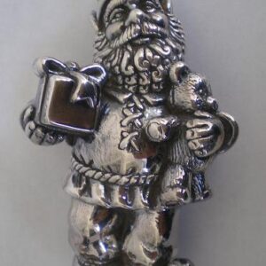Santa's Elf Sterling Silver Christmas Ornament by Cazenovia Abroad