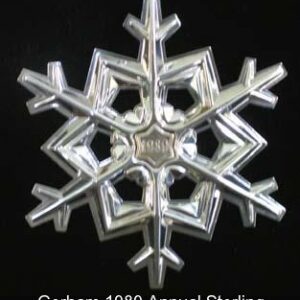 1989 Gorham Snowflake Sterling Silver Christmas Ornament 20th Edition