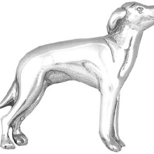Greyhound Sterling Silver Pedigree Dog Lapel Pin by Hand and Hammer