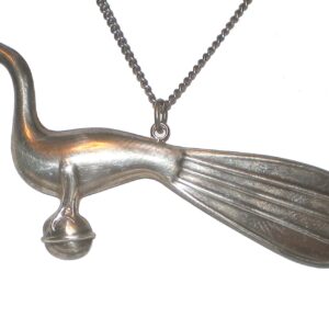 Sterling Silver Peacock Pendant with 24" Chain Jewelry by MFA Boston
