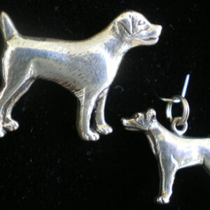 Jack Russell Terrier Sterling Silver Pedigree Dog Lapel Pin by Hand and Hammer
