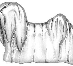 Lhasa Apso Sterling Silver Pedigree Dog Lapel Pin by Hand and Hammer