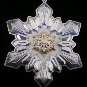 Millennium Gorham Snowflake with Gold Center Sterling Silver Christmas Ornamen