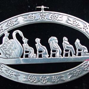 Boston Swanboat Sterling Silver Jewelry Pendant by Paul March