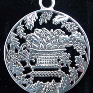 Old Sturbridge Village Basket Sterling Silver Jewelry Pendant by Paul March