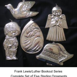 Gorham Sterling Christmas Ornaments made for Frank Lewis Luther Bookout Complete Set of 5