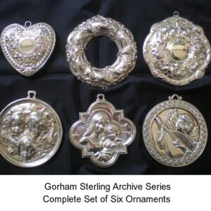 Gorham Sterling Christmas Ornament Archive Series Complete Set of 6