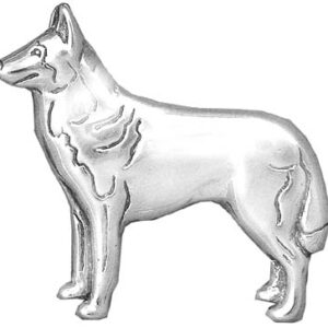 Siberian Husky Sterling Silver Pedigree Dog Lapel Pin by Hand and Hammer
