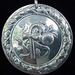 Candy Cane Sterling Silver Christmas Jewelry Pendant by Towle