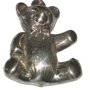 Teddy Bear 3-D Sterling Silver Jewelry Pendant