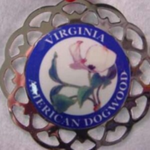Virginia Dogwood Flower Sterling Silver Medallion Pendant by Lunt