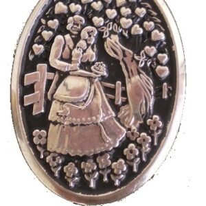 1976 Be my Valentine Hearts Sterling Silver Medallion Pendant by International