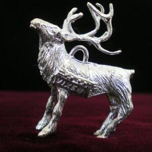 Vixen Reindeer 3-D Sterling Silver Ornament Figurine by Cazenovia Abroad