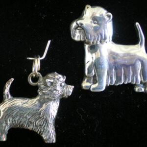 West Highland Terrier Sterling Silver Pedigree Dog Lapel Pin by Hand and Hammer