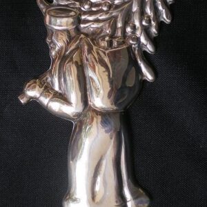 1977 St. Nicholas Santa with Tree Sterling Silver Christmas Ornament for American Heritage