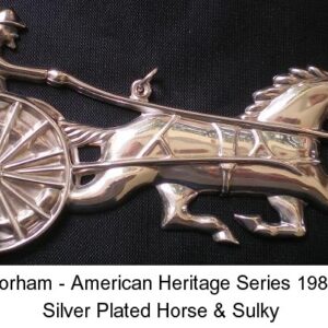 1981 Horse and Sulky Sterling Silver Christmas Ornament for American Heritage