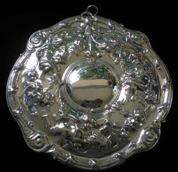 1990 Elizabethan Cupids Sterling Christmas Ornament by Gorham 3rd Edition