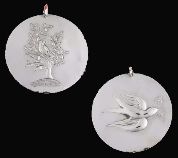 1971 Partridge in a Pear Tree Sterling Christmas Ornament by Towle 1st Edition