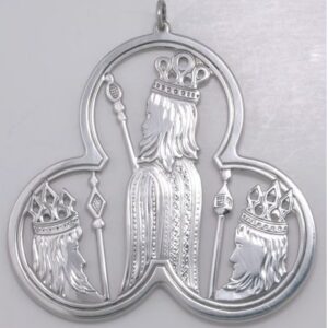 1973 Trefoil Gifts of Kings Sterling Silver Christmas Ornament by Lunt 2nd Edition