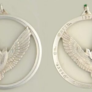 1975 Peace Dove Sterling Silver Christmas Ornament by Wallace Silversmiths 5th Edition