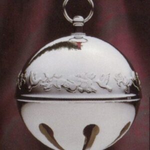 1977 Silver Plated Sleigh Bell Christmas Ornament by Wallace